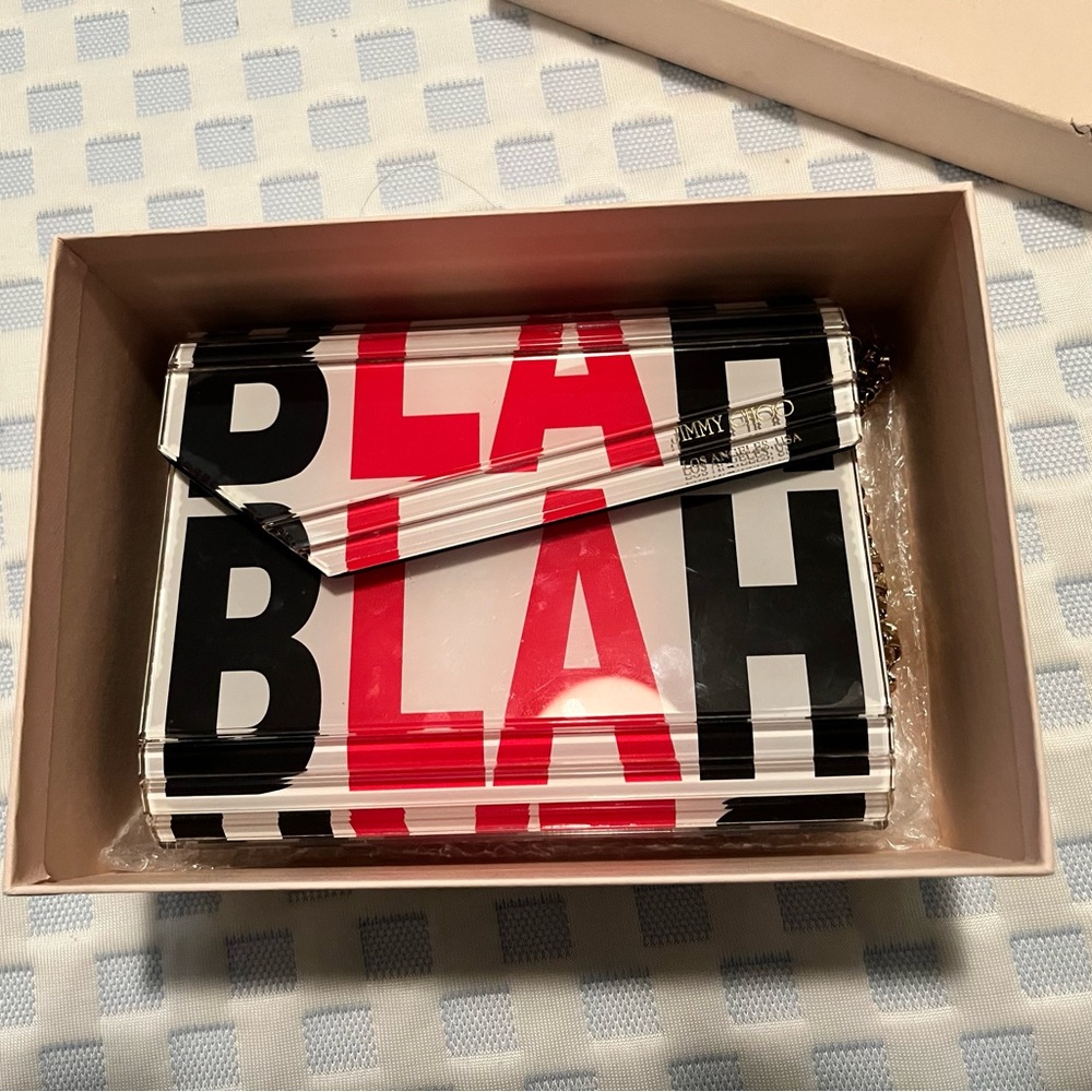 Jimmy Choo Black and Red Clutch